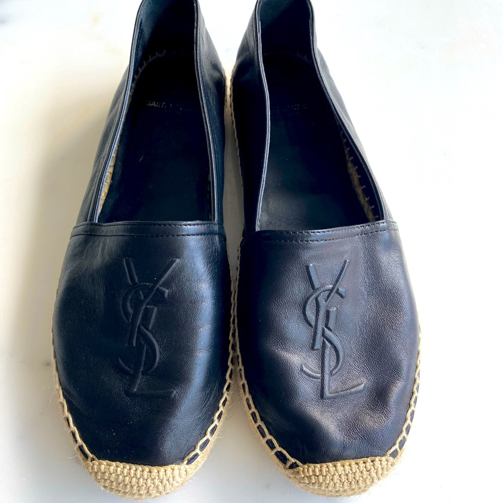 YSL calf leather espadrilles